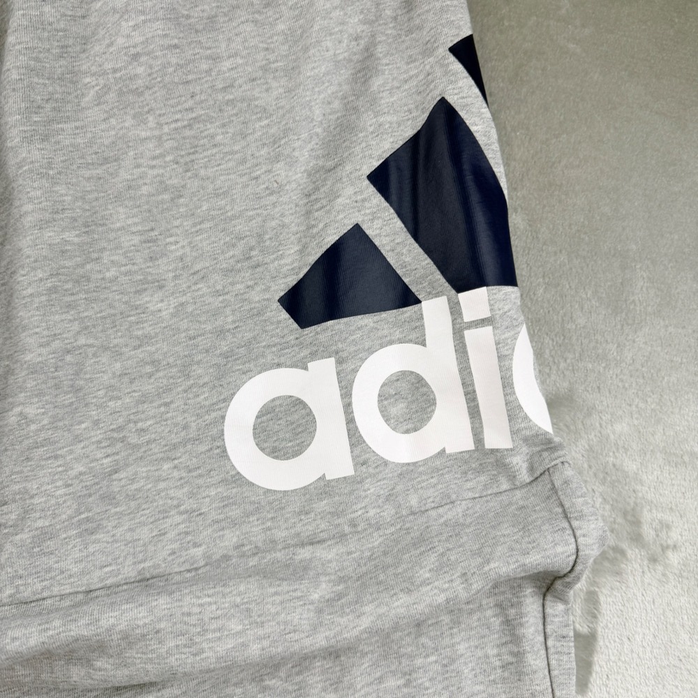 Adidas Men's Large Heather Gray Graphic Logo Jogger Sweatpants - Picture 9 of 11